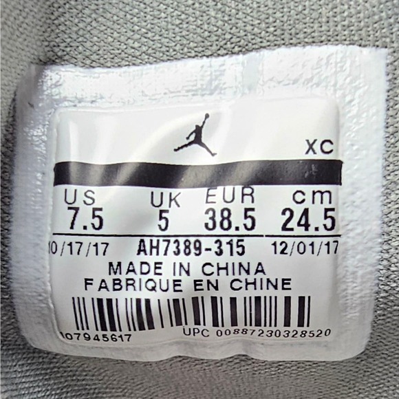 Jordan 1 Retro High Mica Green/ Metallic Red Bronze Sail - US Women's 7.5 Shoes - Picture 8 of 8